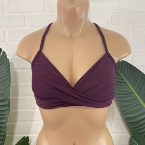 Athleta maroon purple underwire bikini top